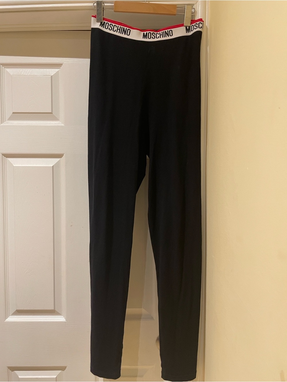 Moschino Black Logo Waistband Pajama Lounge Pants Size M